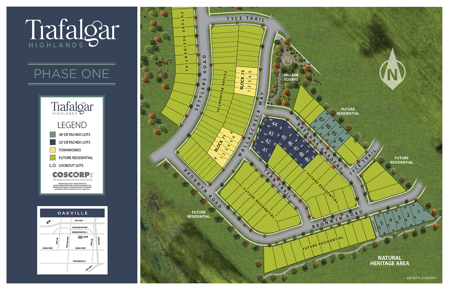 Trafalgar Meadows Site Map