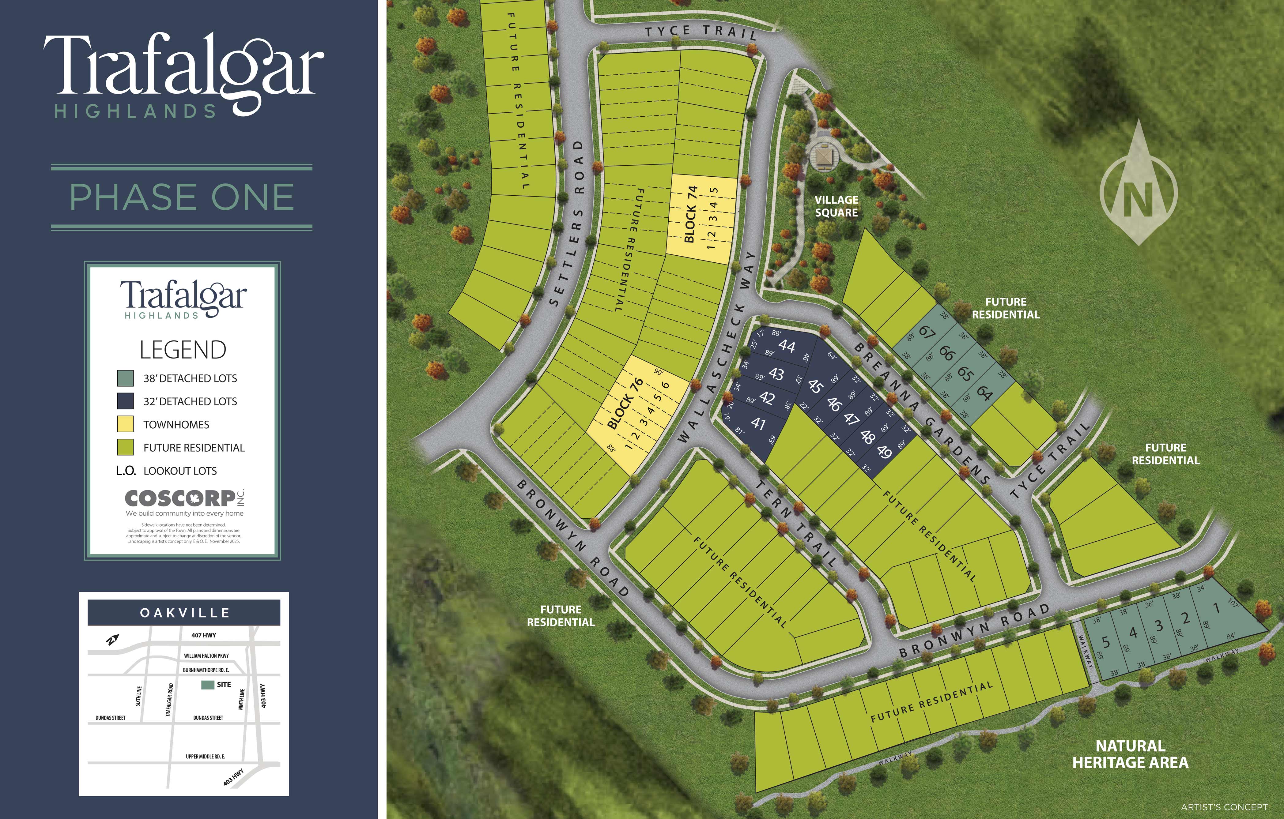 Trafalgar Meadows Site Map